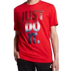 Nike Just Do It USA T-Shirt Red Men’s XL Athletic Fit 916986-657